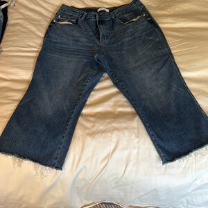 EUC Judy Blue wide leg cropped jeans